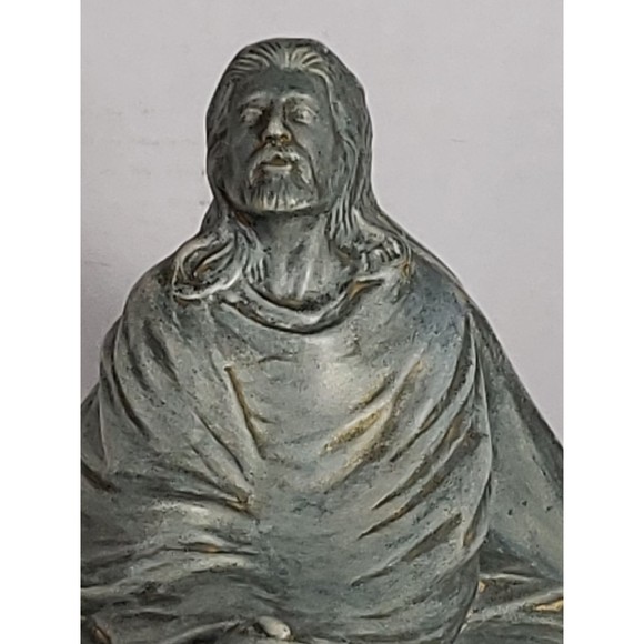 VTG Lasting Devotion: Retro Brody Figurine of Jesus in Contemplation Prayer - Picture 6 of 11